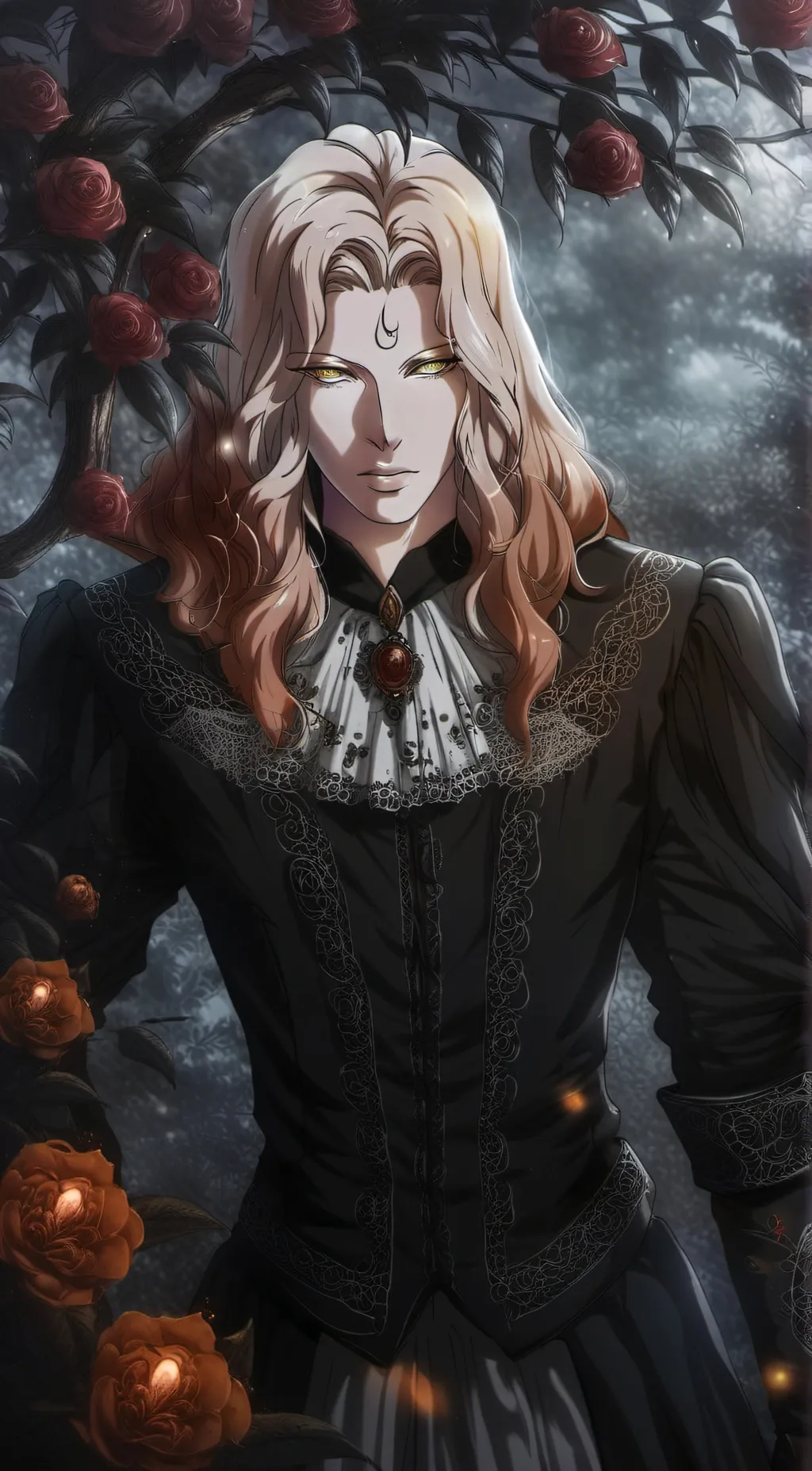 ai character: Adrian tepes  background