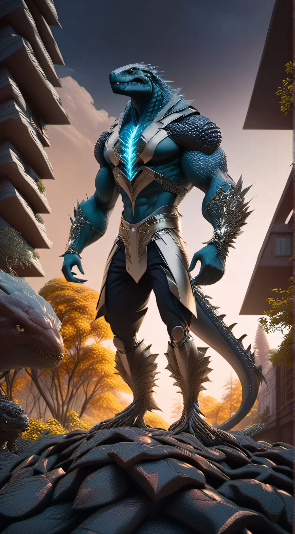 ai character: Gorgonzola background