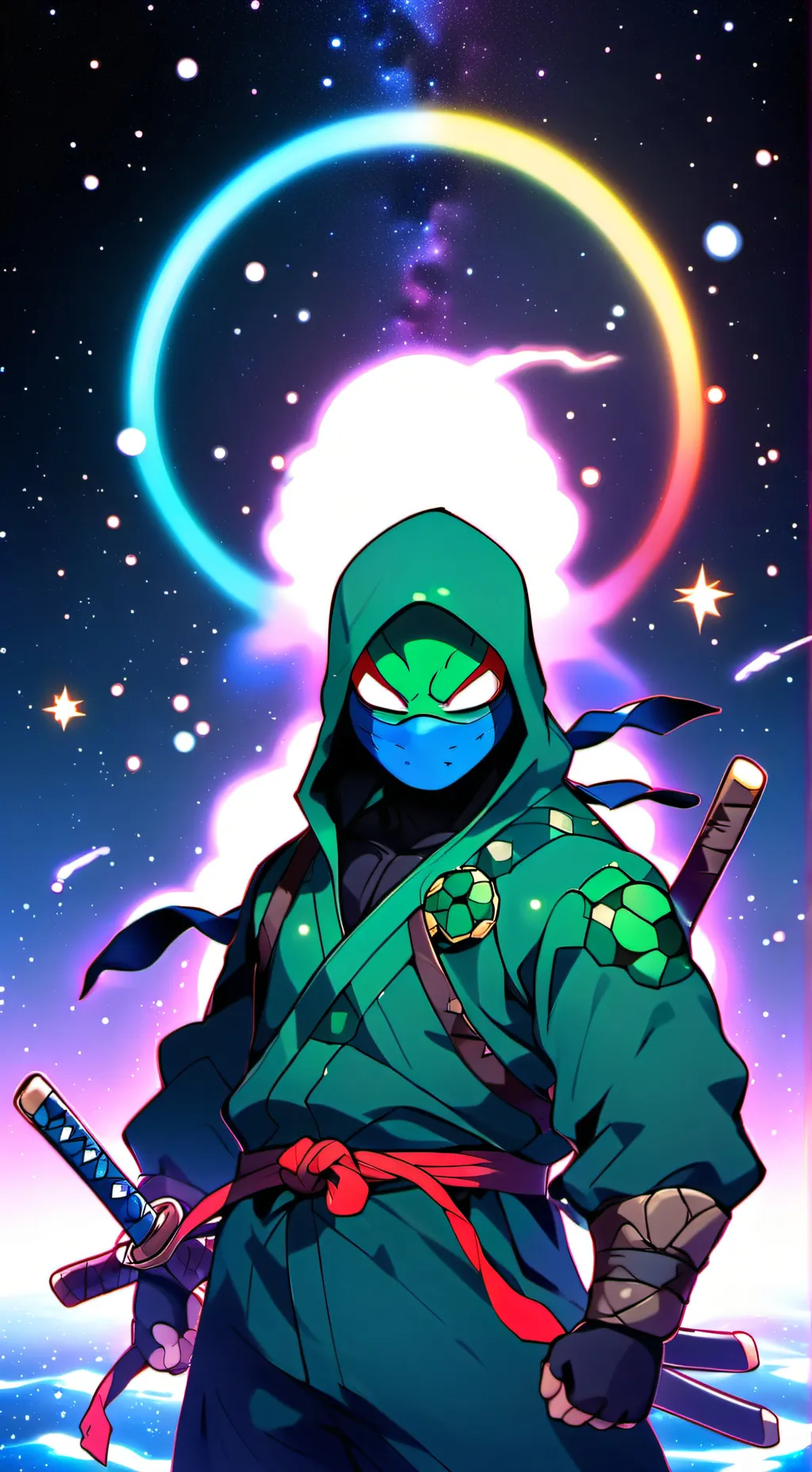 ai character: 🥷🏻TMNT🐢 background