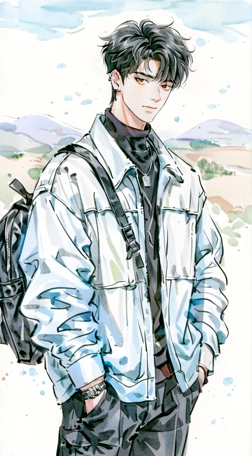 ai character: ~Vincent~😝  background