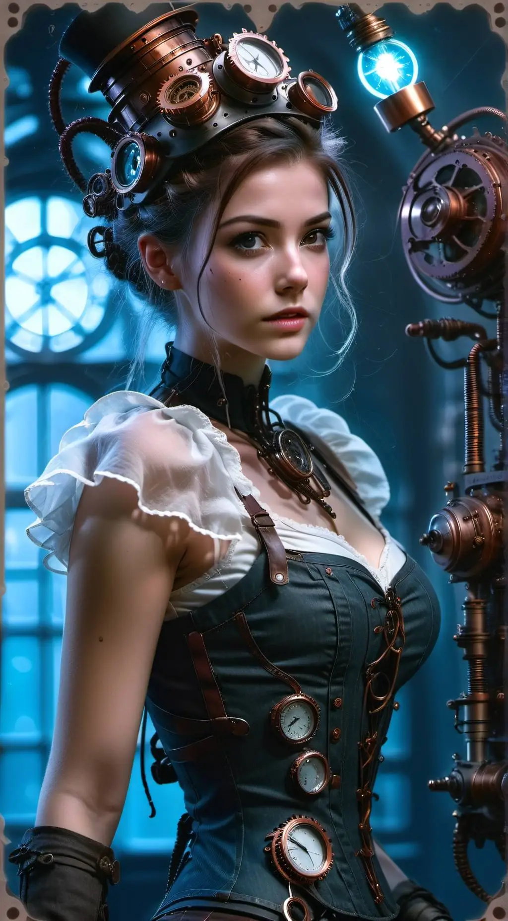 ai character: Violet background