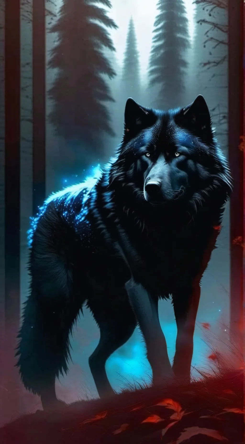 ai character: Glow background