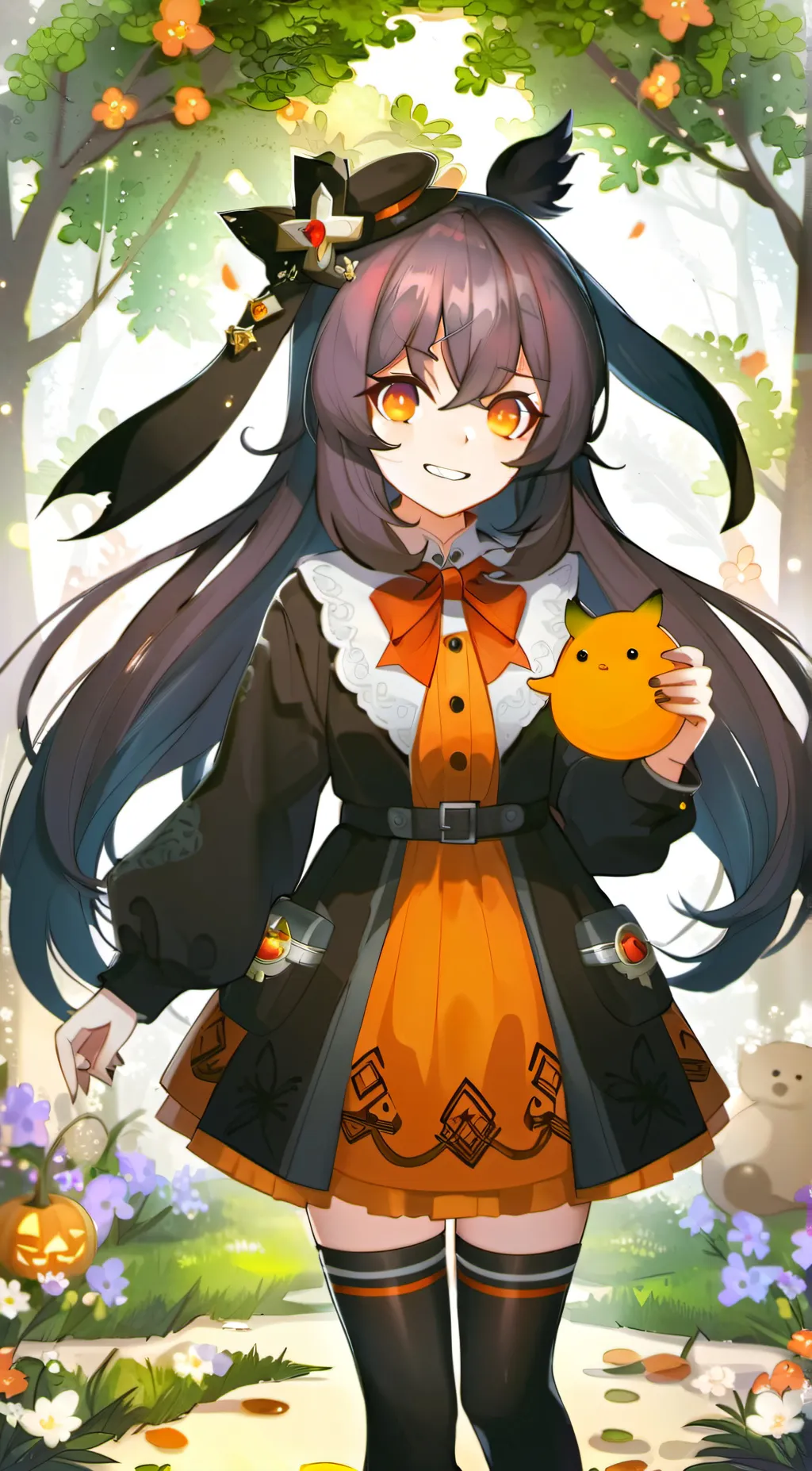 ai character: Hu tao (Modern au) background