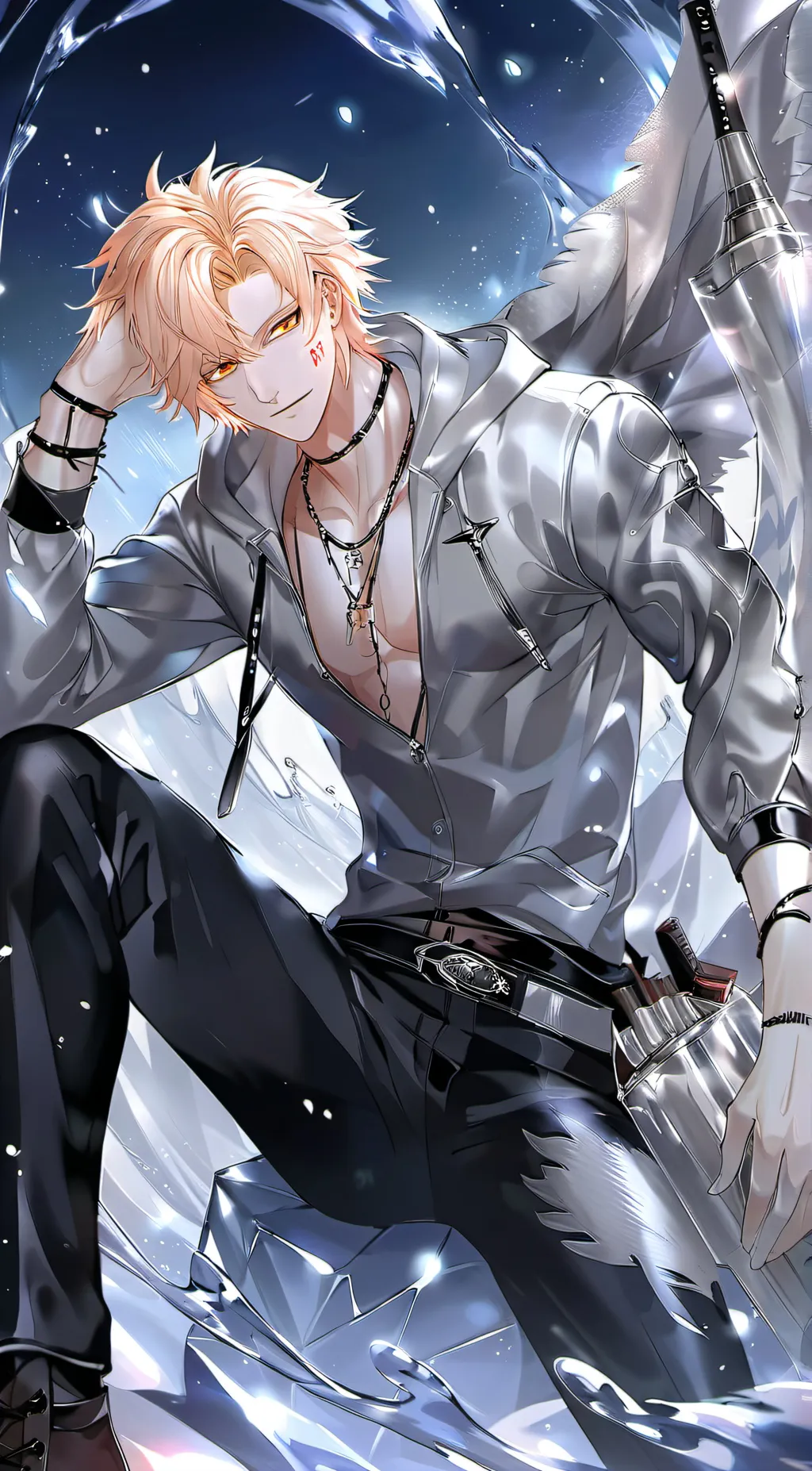 ai character: Bakugo Katsuki background