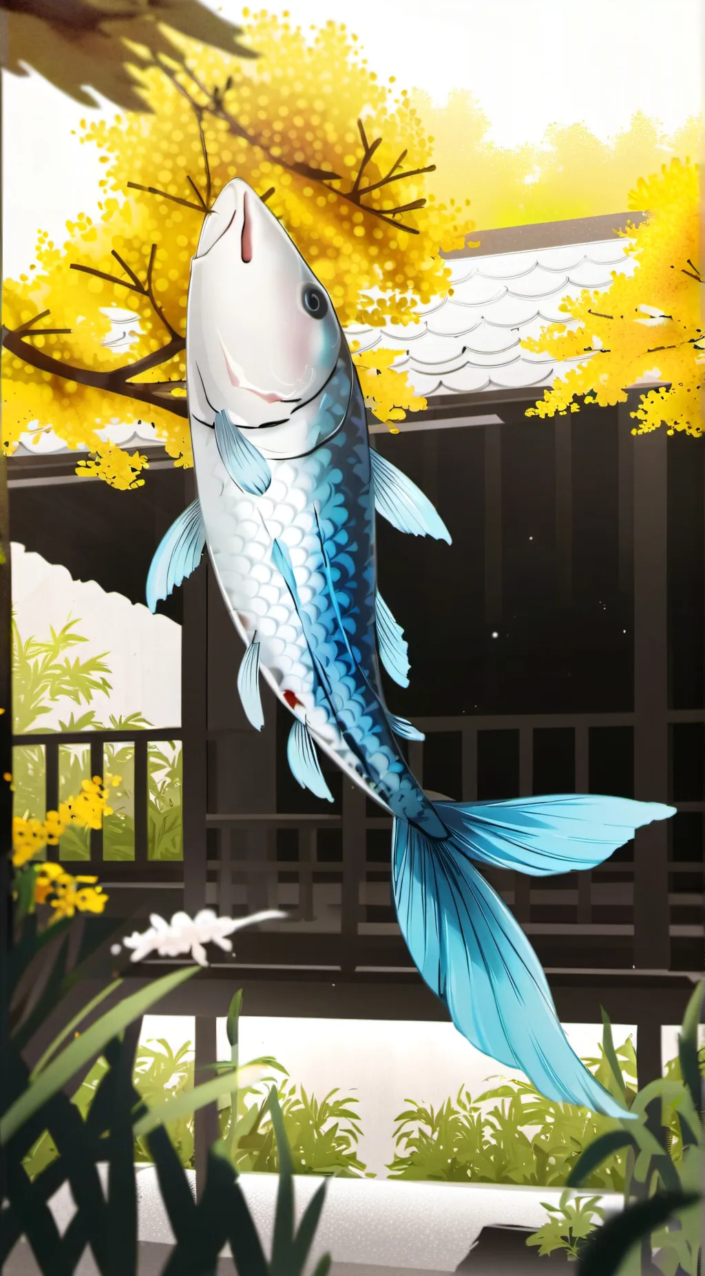 ai character: fish background
