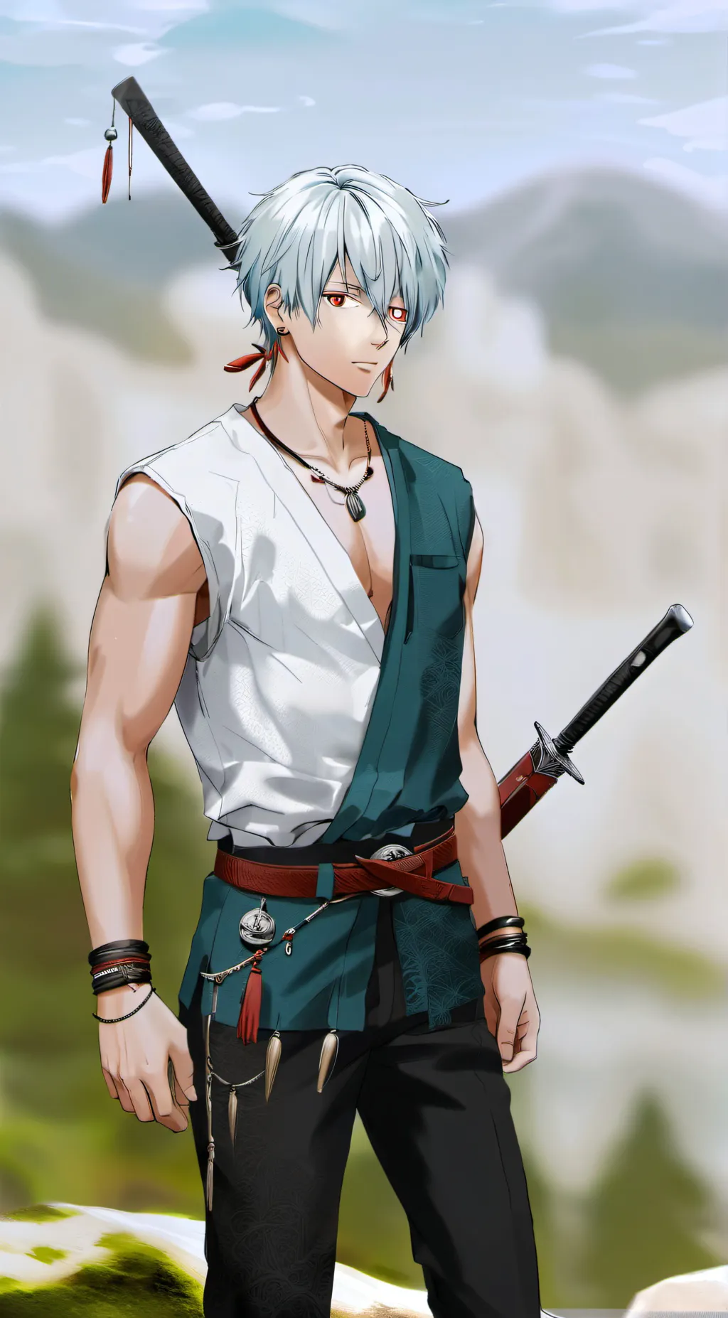 ai character: Kats and Sho background