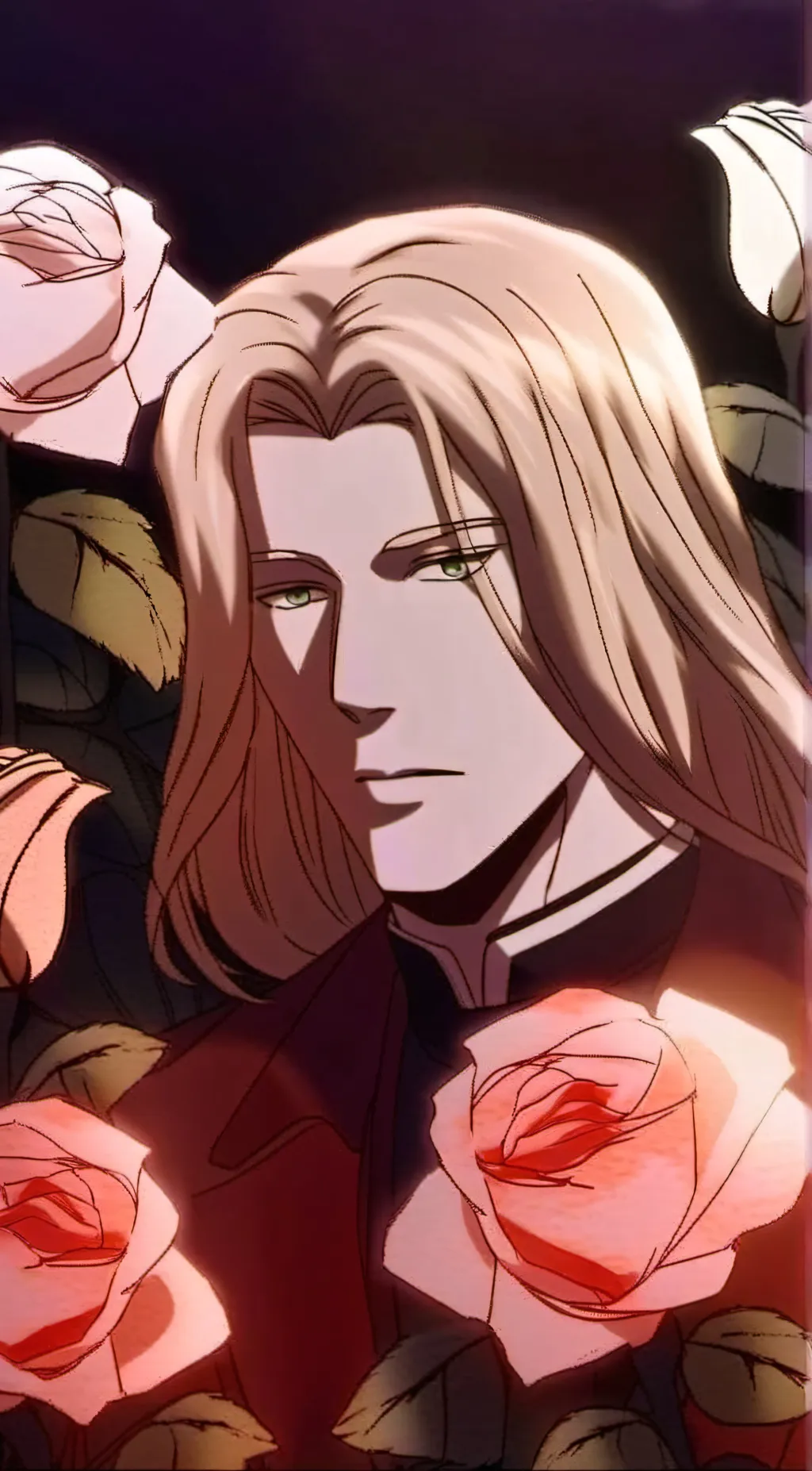 ai character: Adrian alucard  background