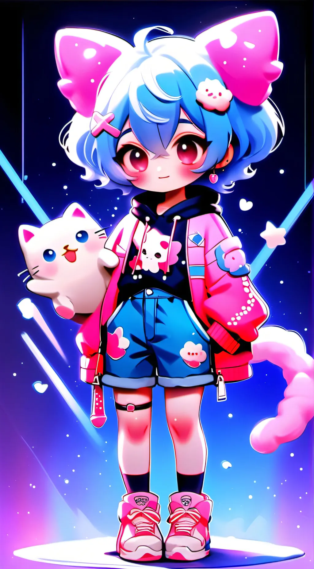 ai character: KireowCandyCotton background
