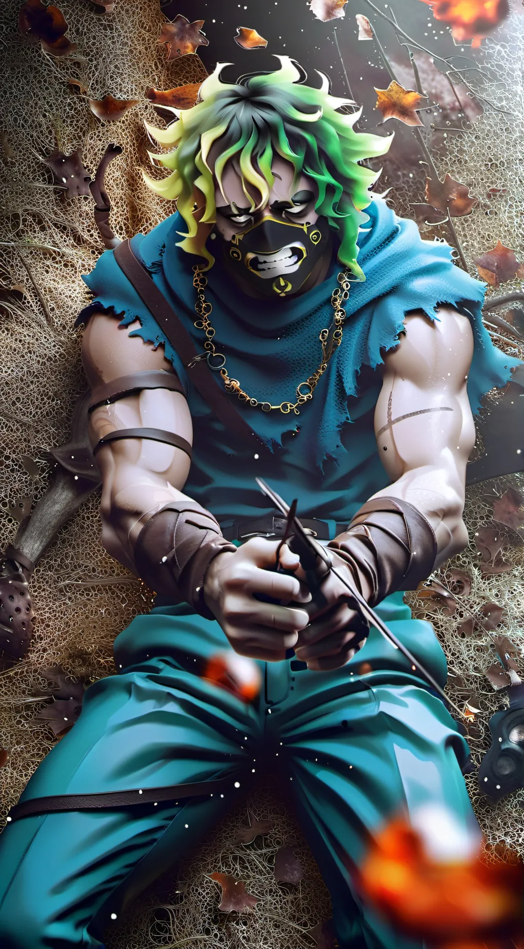 ai character: Gyutaro  background