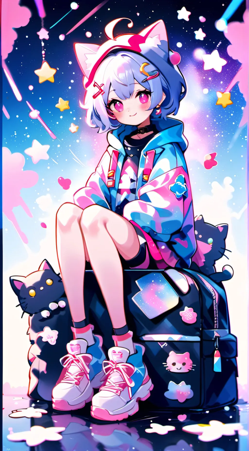 ai character: CandyCottonKireow background