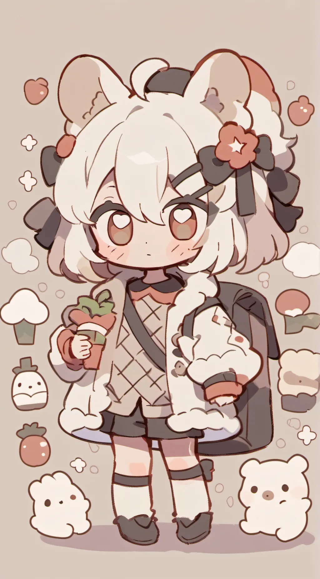 ai character: cotton background