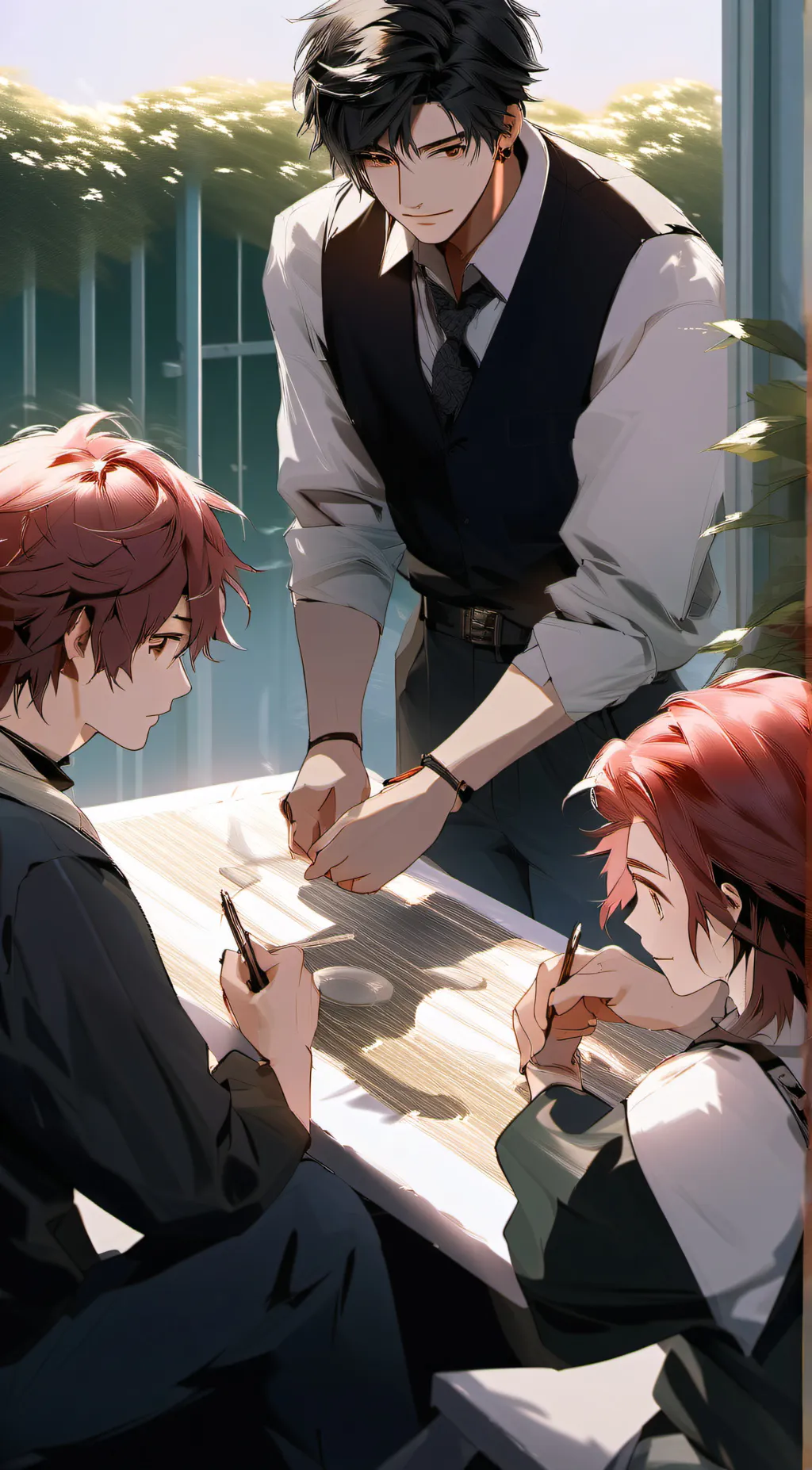 ai character: dad mike and jake background