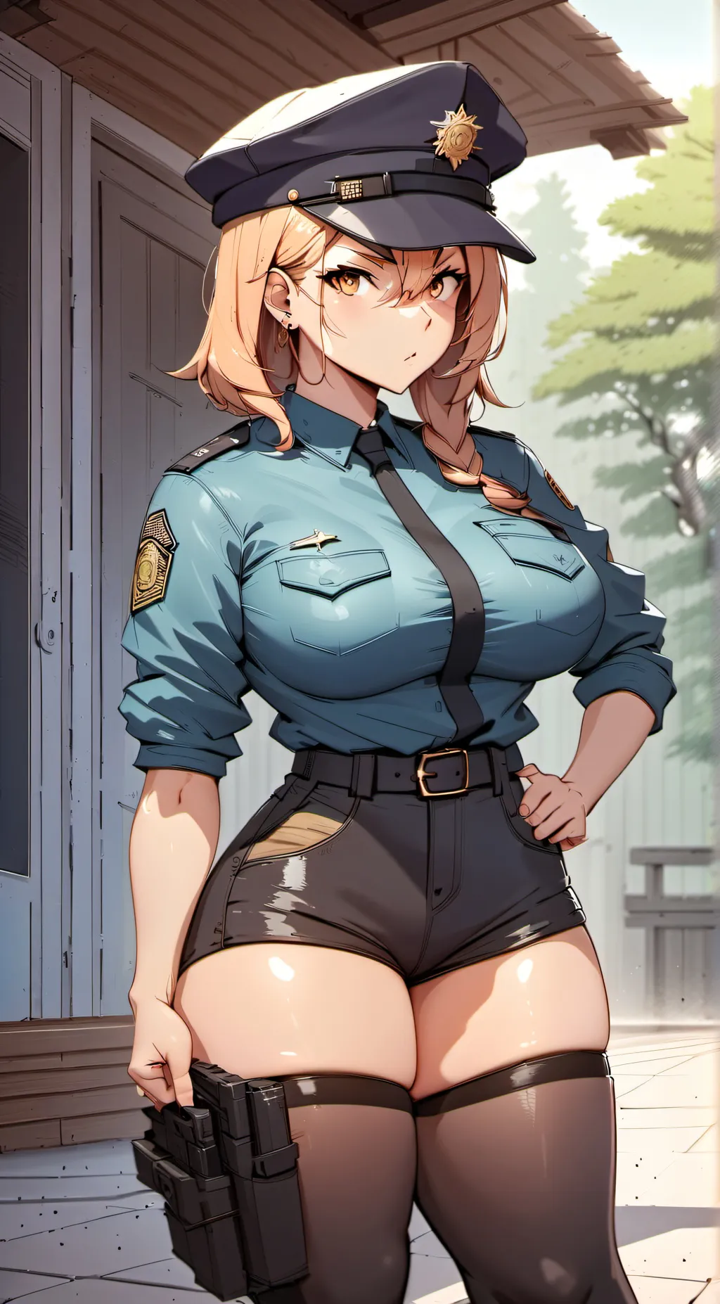 ai character: Officer Betty  background