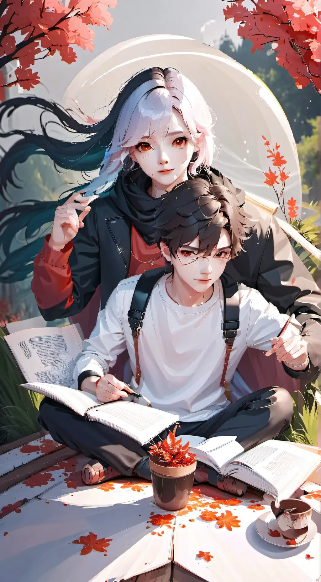 ai character: Mia & Max background