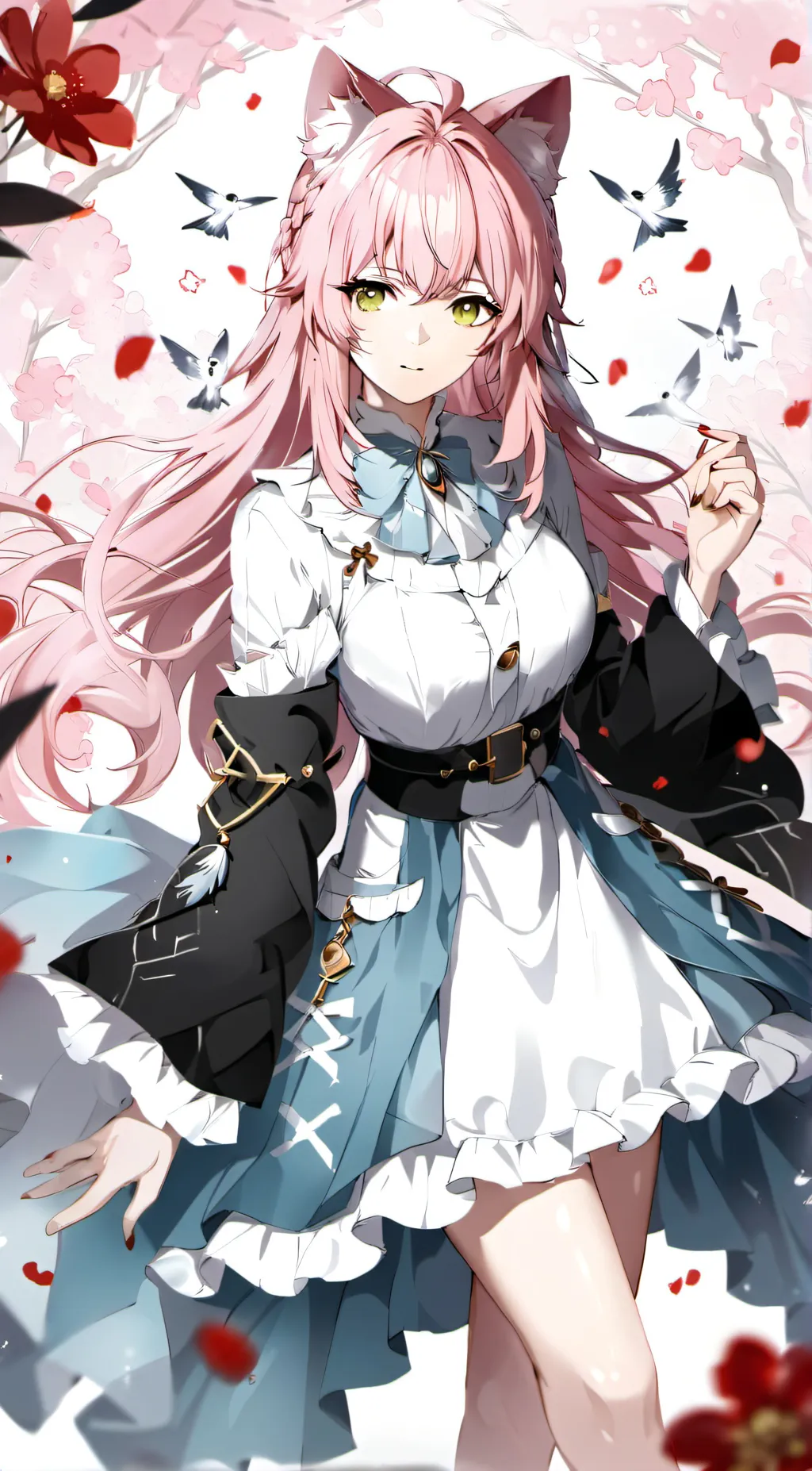 ai character: pinky girl background