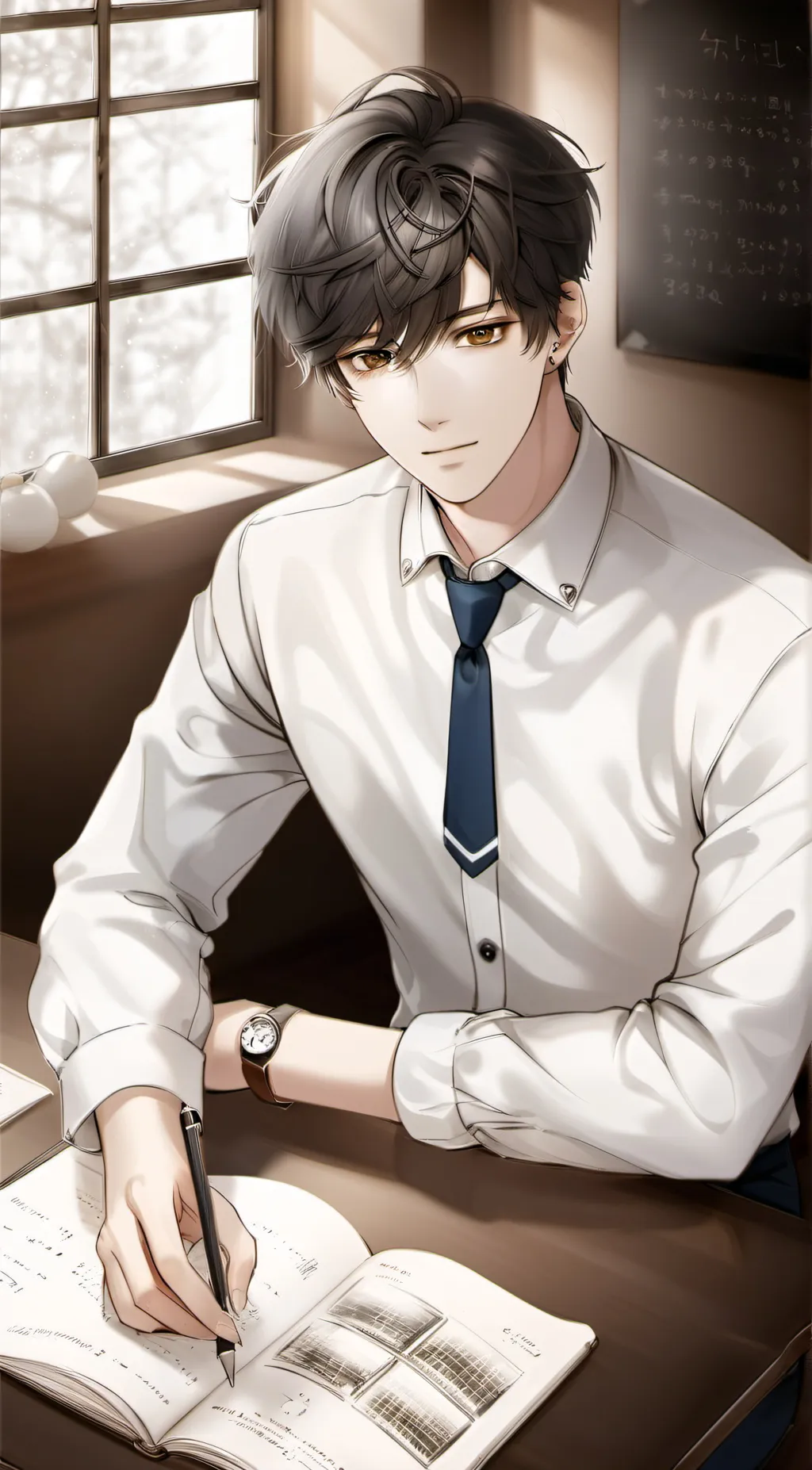 ai character: Alexander  background