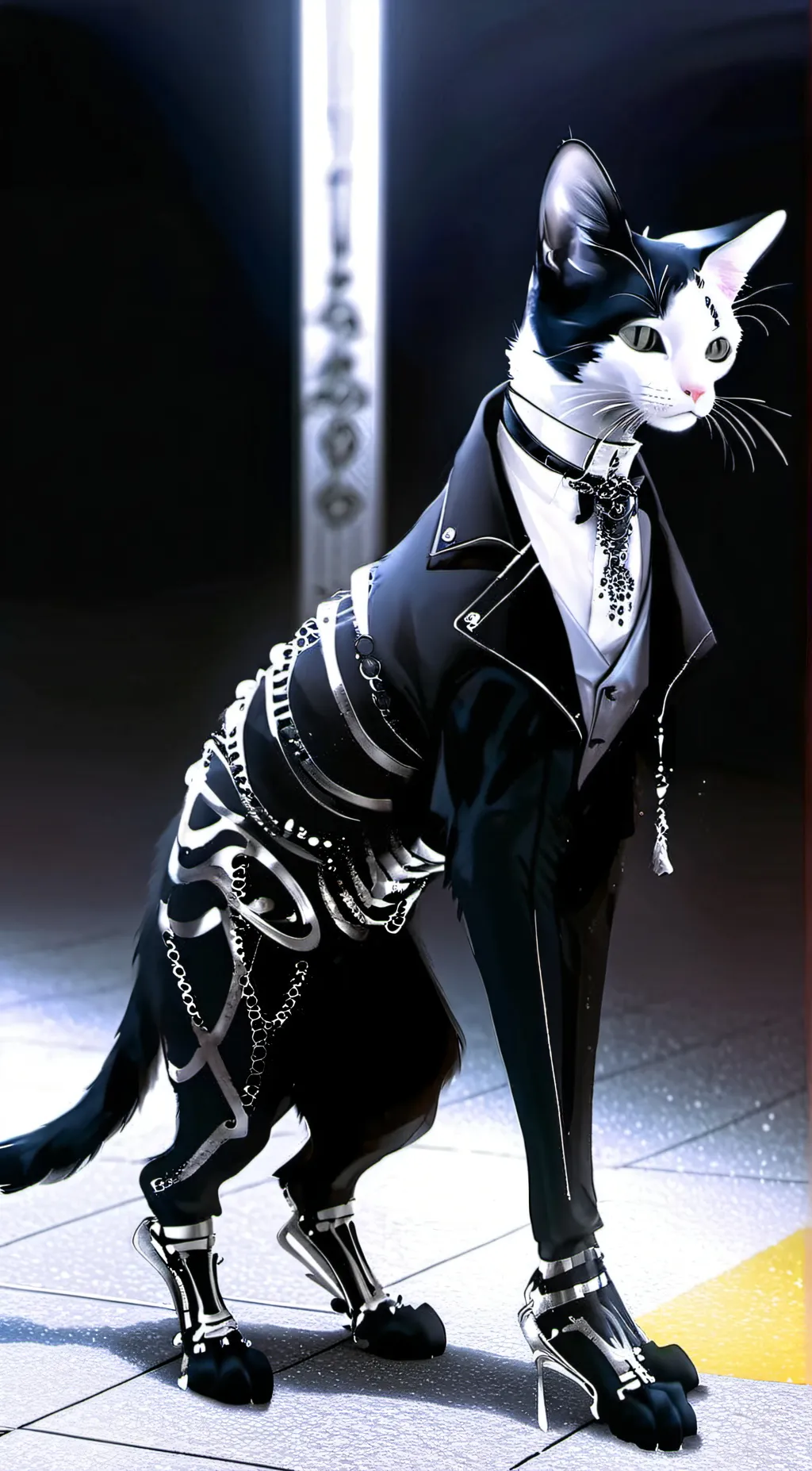 ai character: Skelecat background