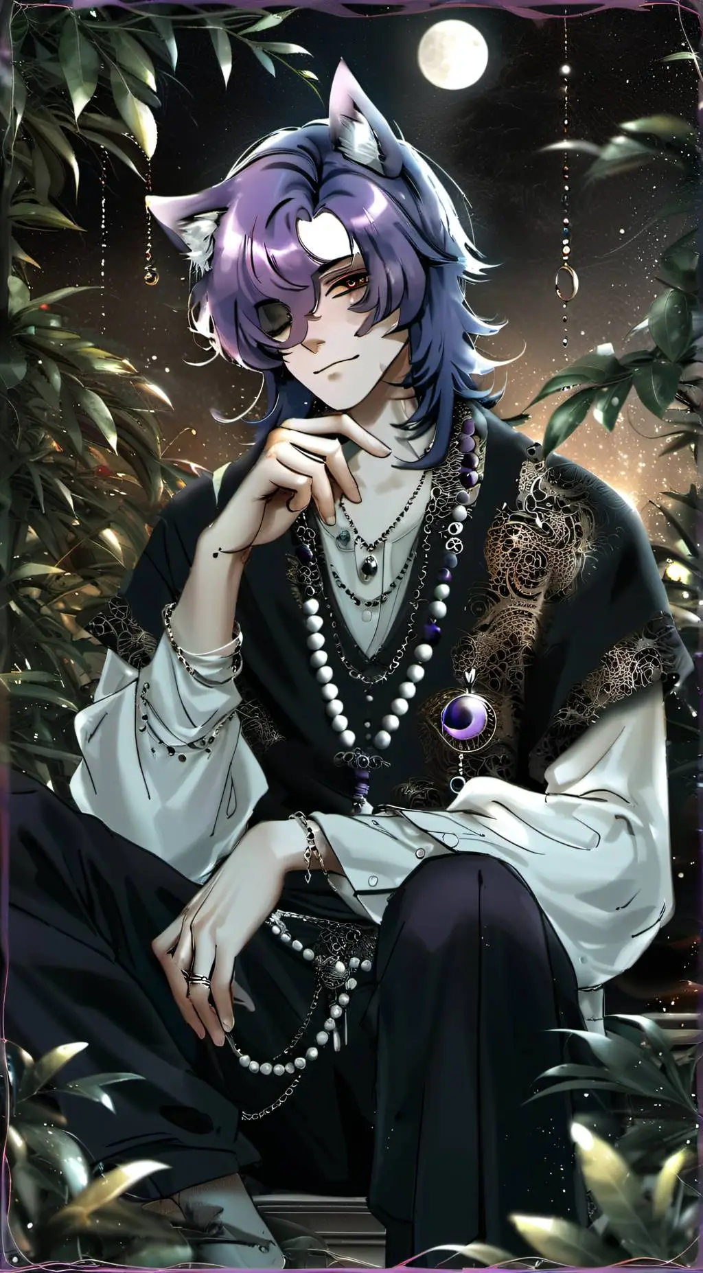 ai character: Catnap🌙💙 (human) background