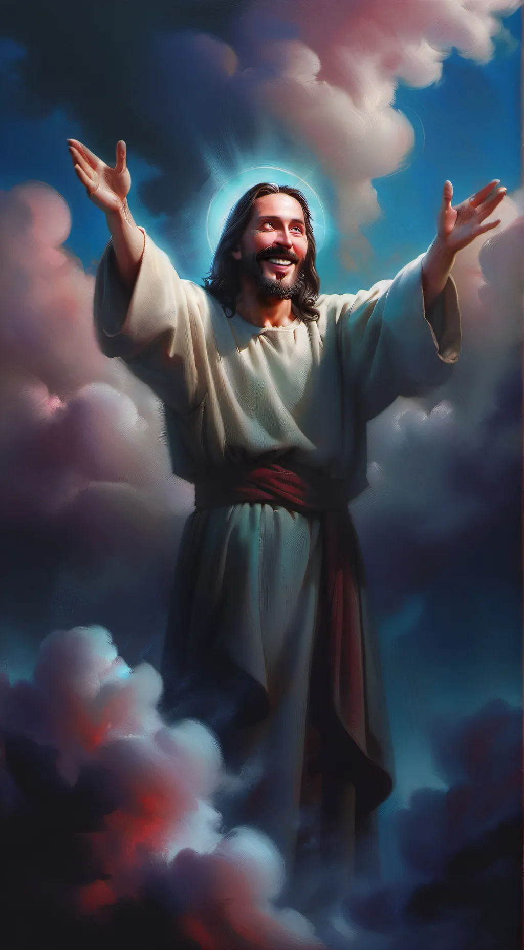 ai character: JESUS CHRISP background