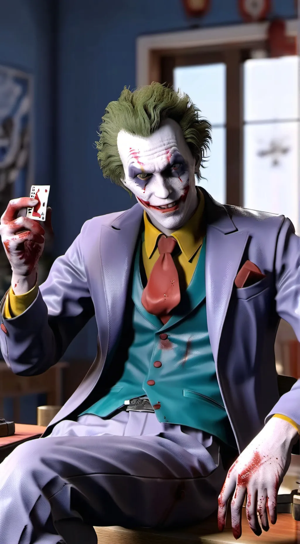 ai character: CRASY joker background