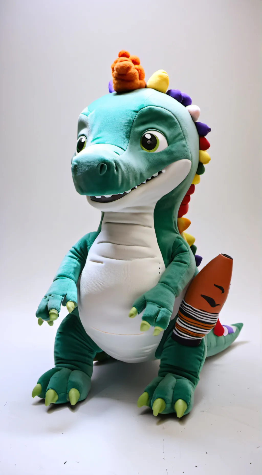 ai character: Dino plushie background