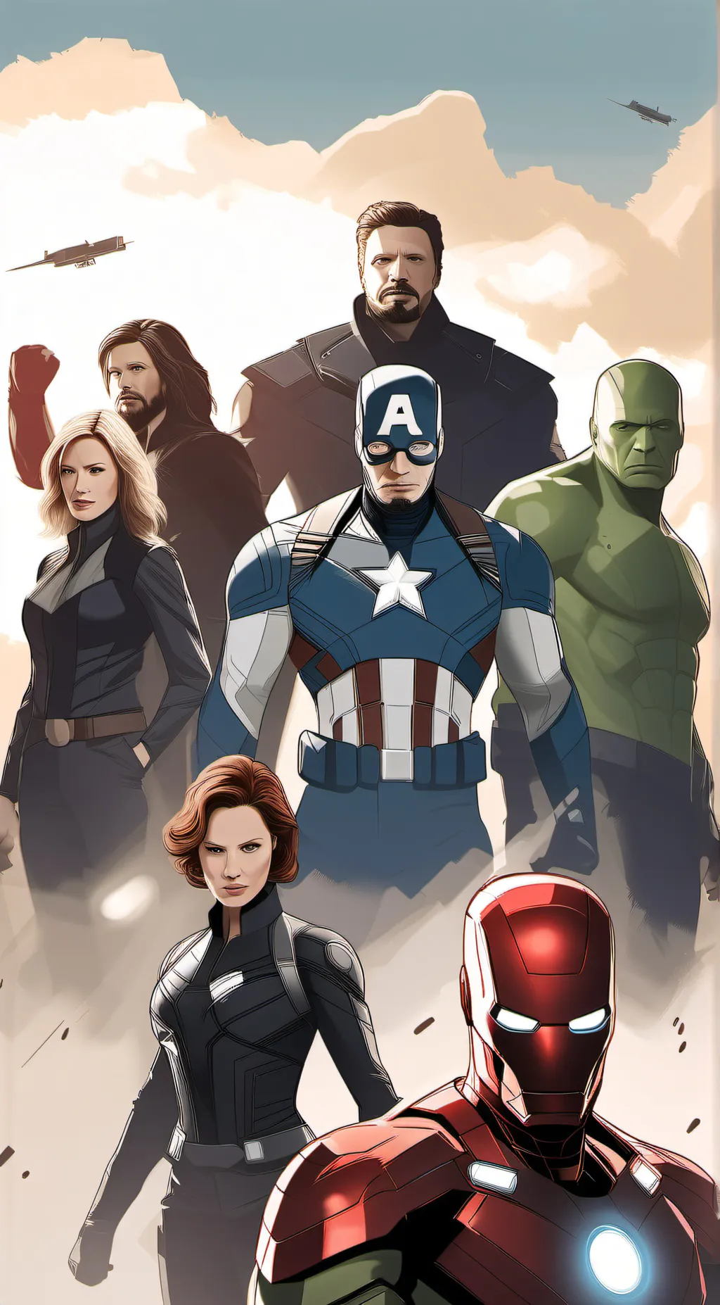 ai character: the avengers  background
