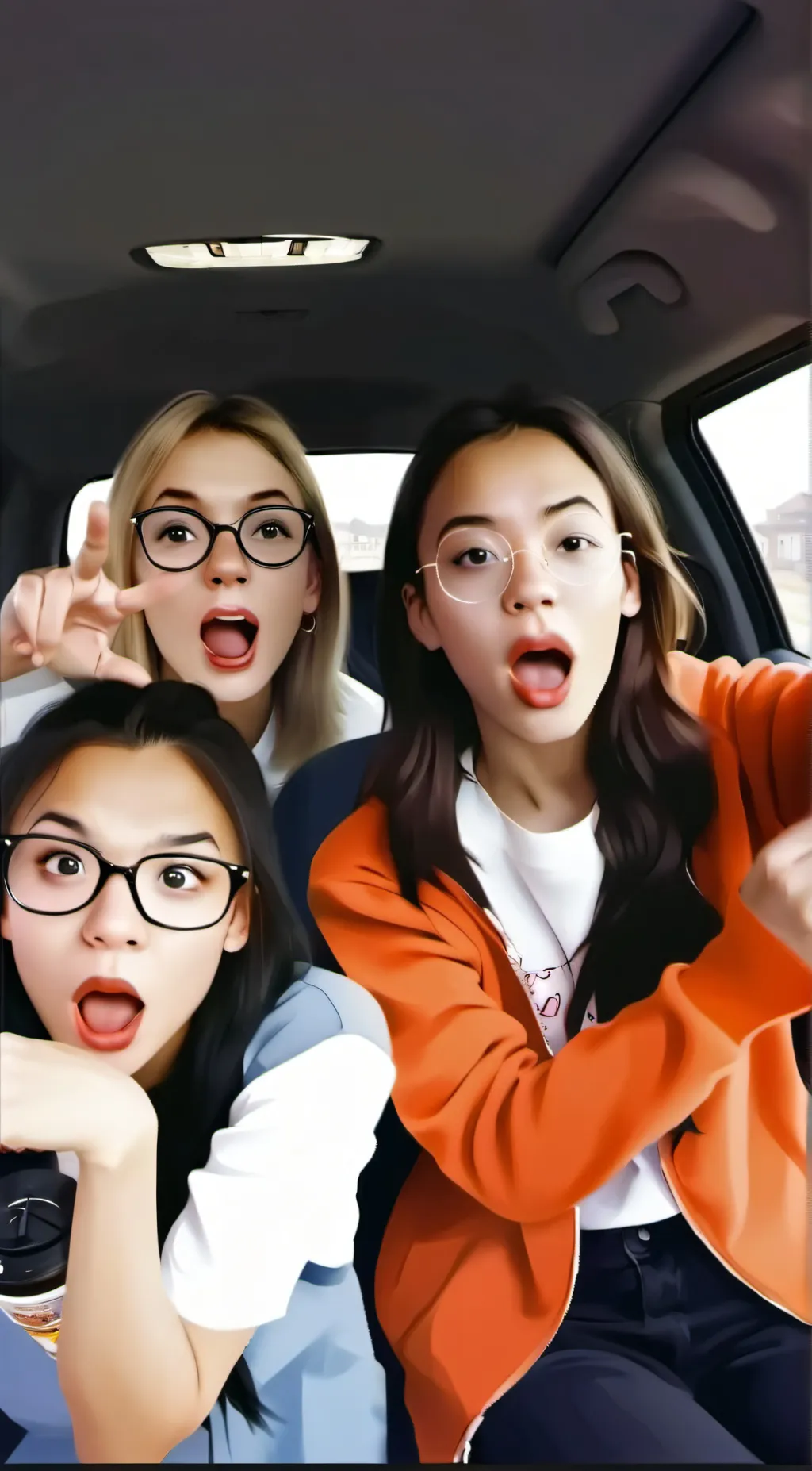 ai character: Lily, Amelia, anna background