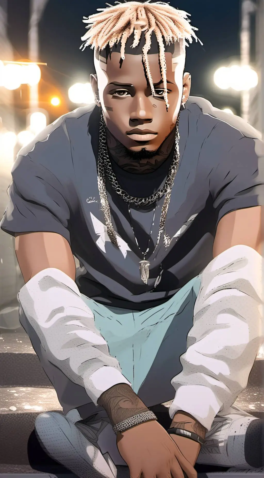 ai character: Xxxtentacion background