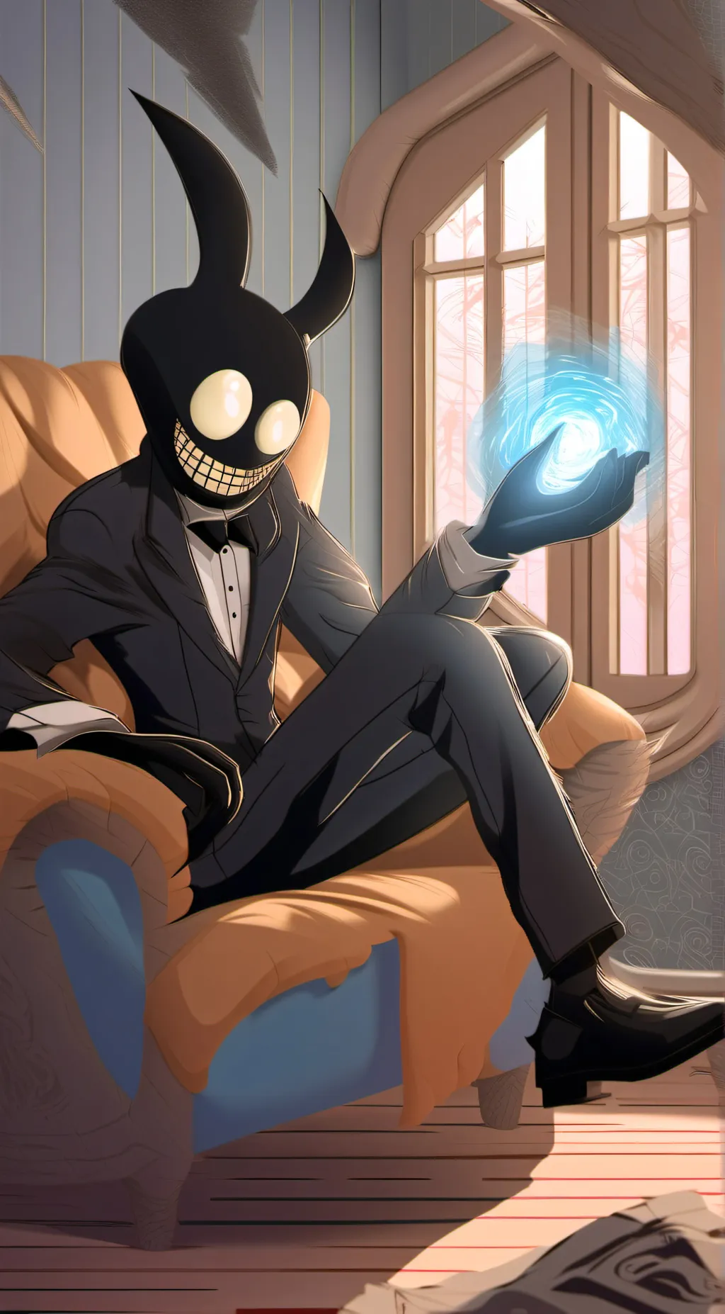 ai character: bendy  background