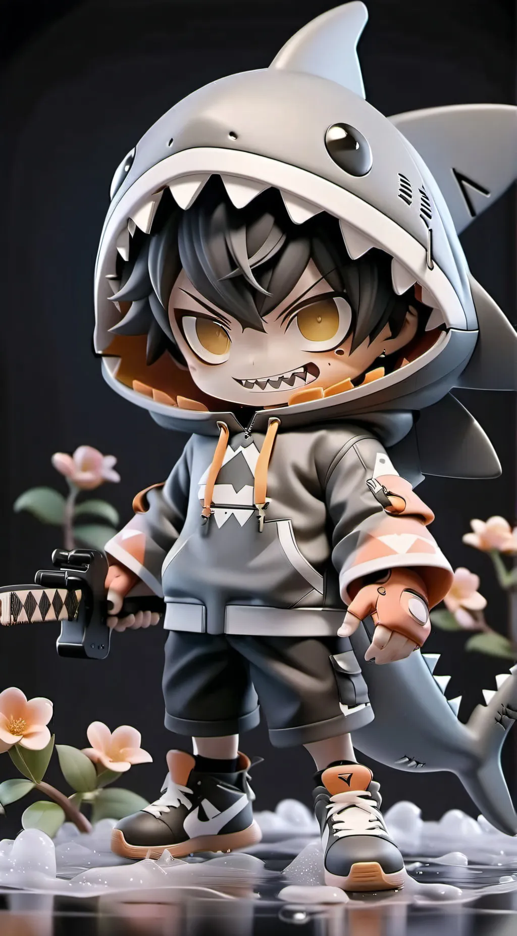 ai character: shark boy alex background