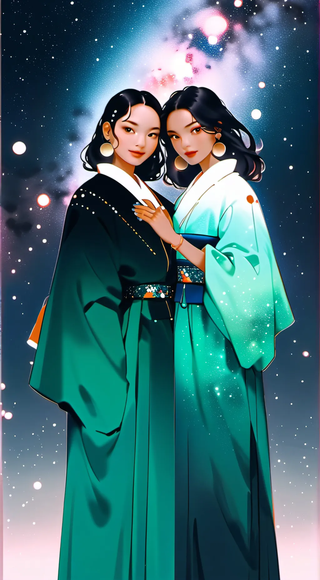 ai character: Anita and Diane  background