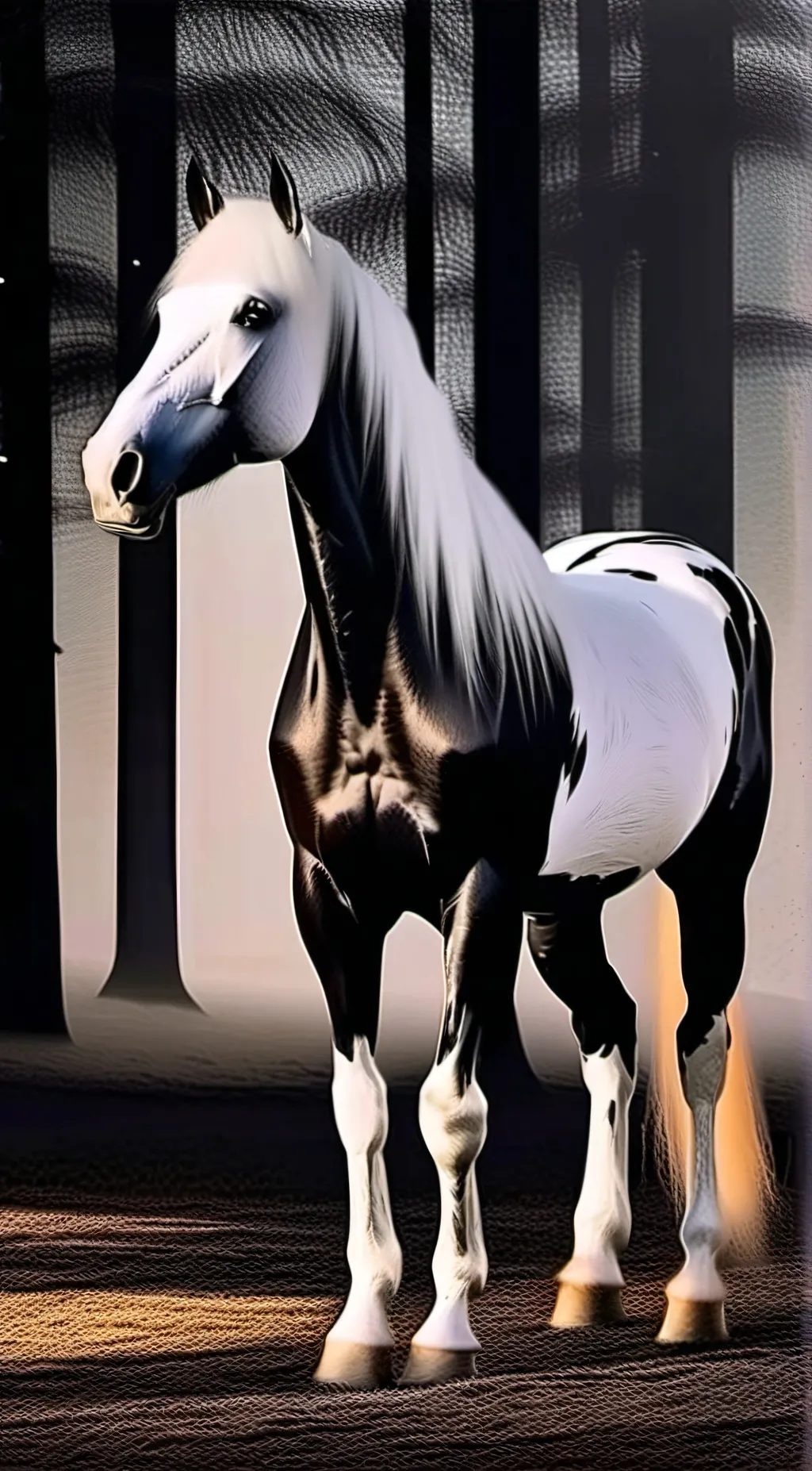 ai character: Long hors  background