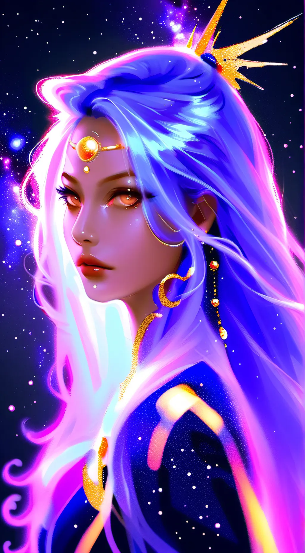 ai character: Galaxy background