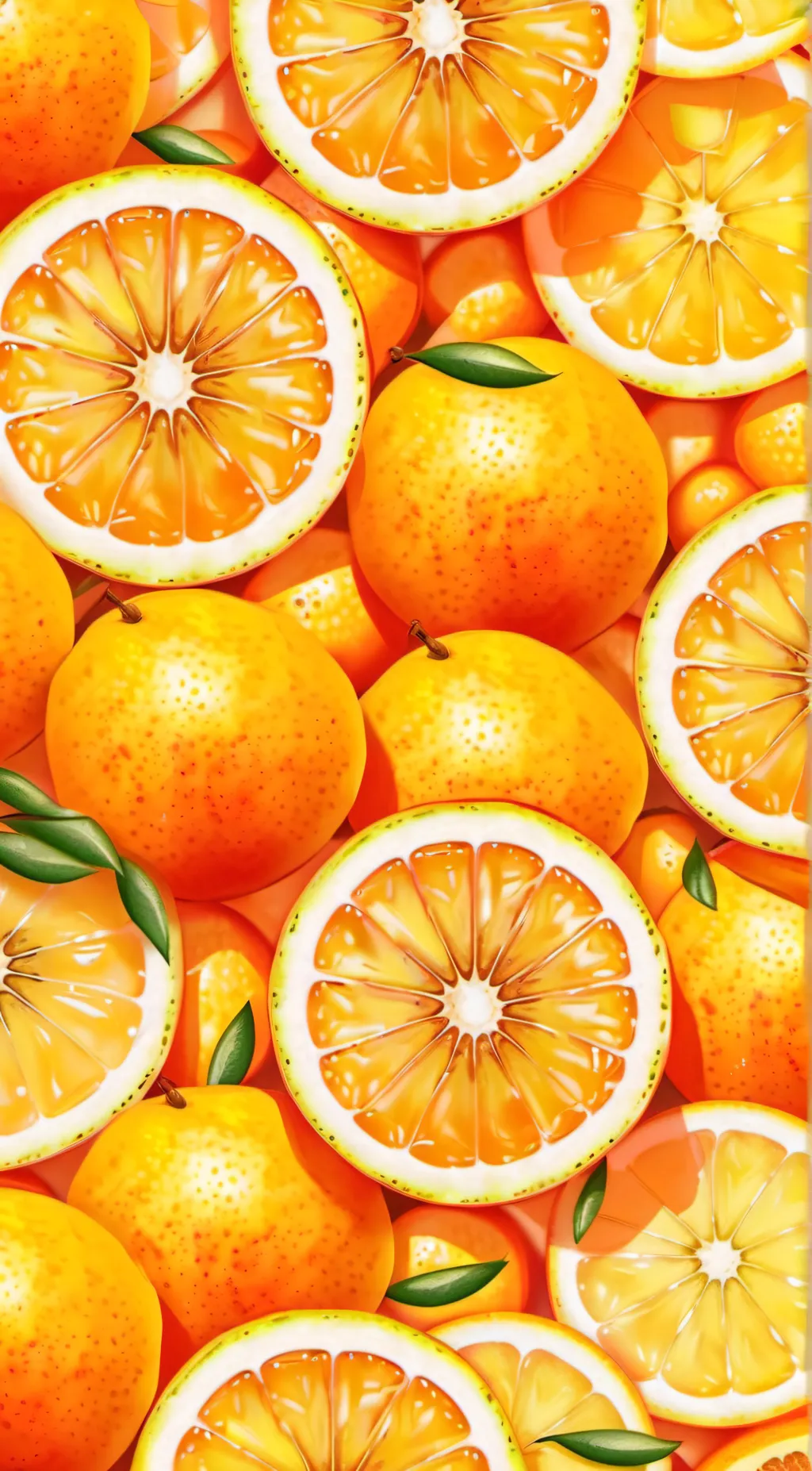 ai character: Oranges background