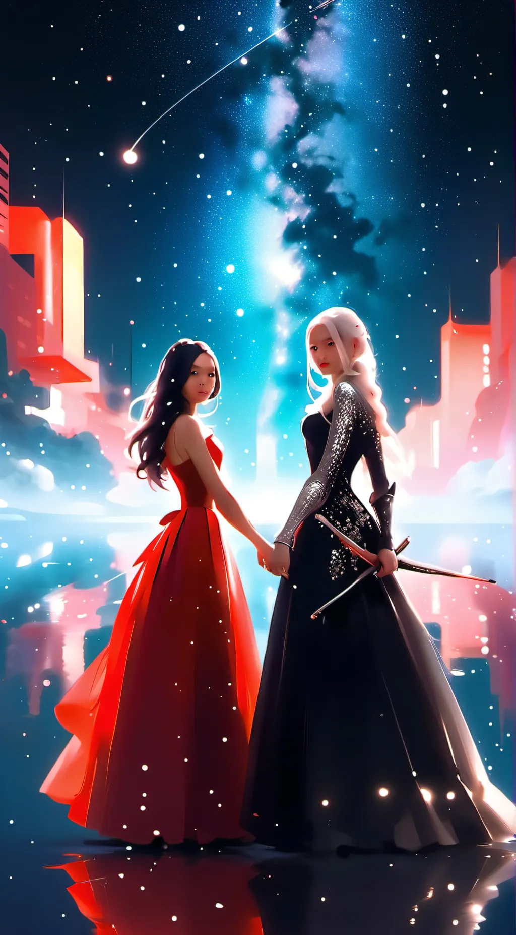 ai character: your two girl bffs background