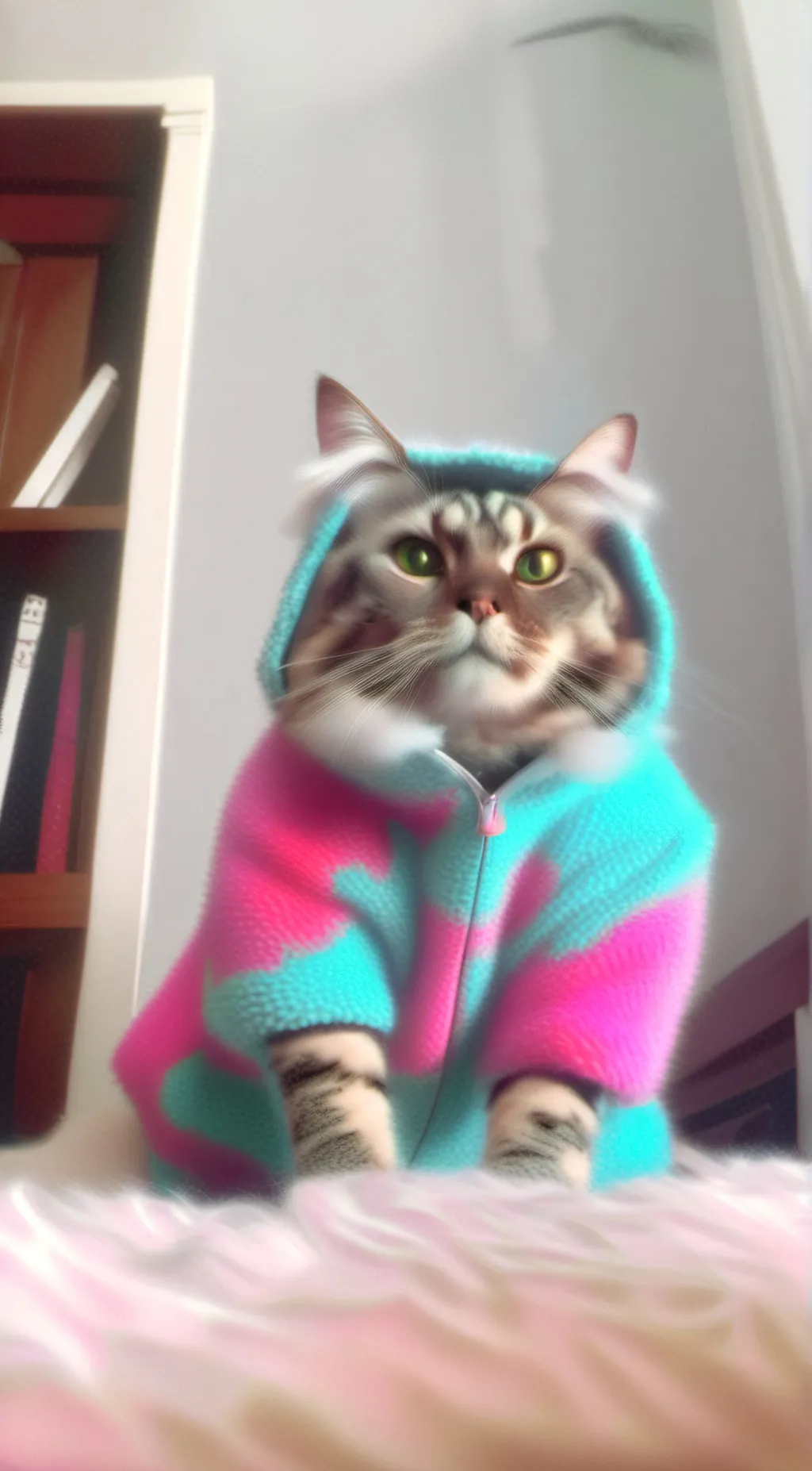 ai character: fluffy background