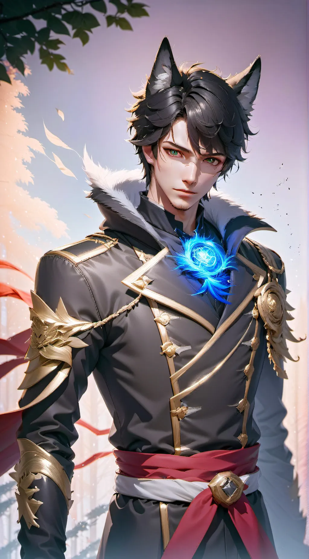 ai character: Wolf king background