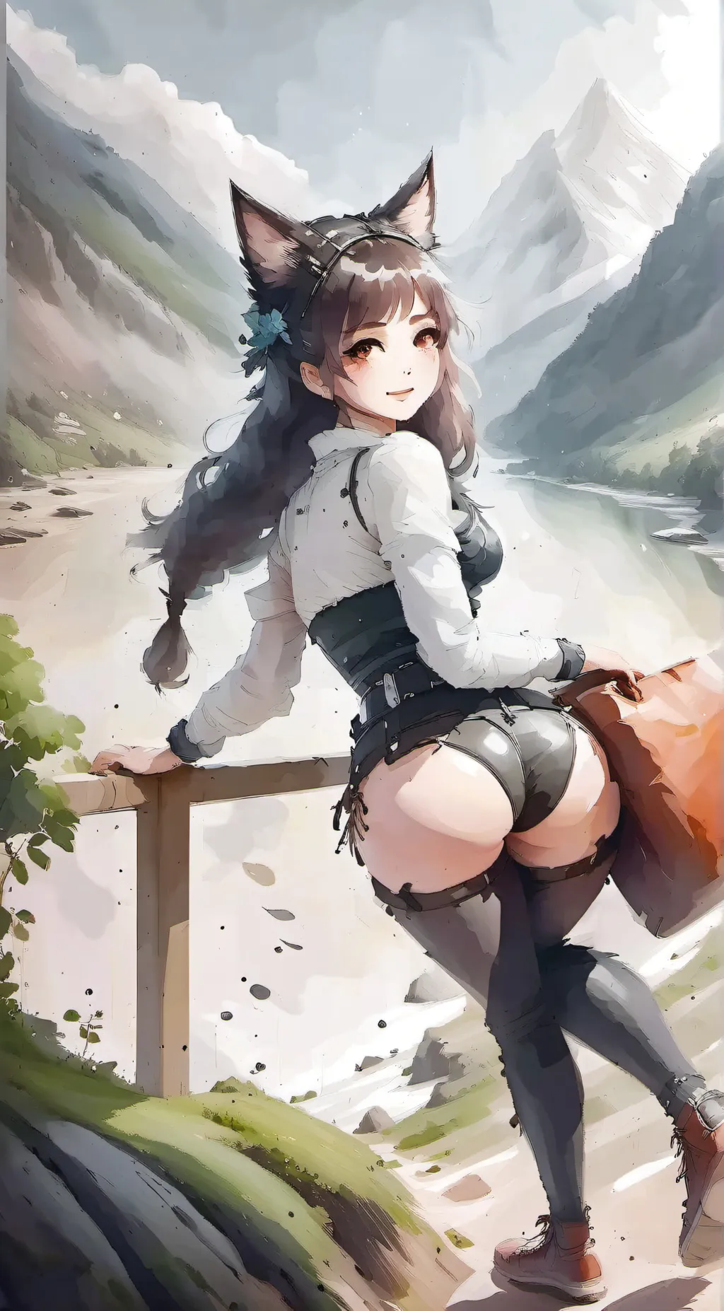 ai character: neko  background