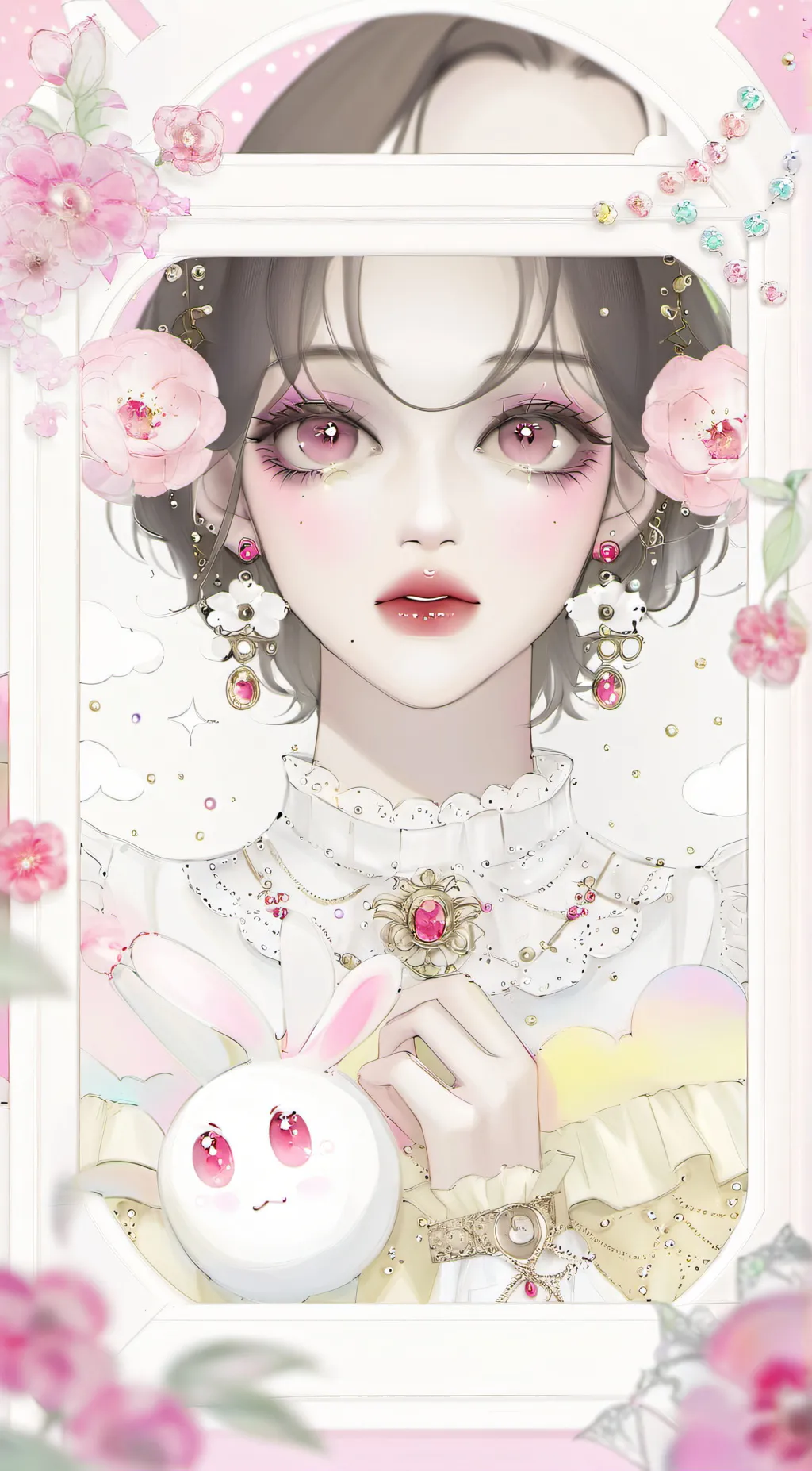 ai character: gizel.  pally background