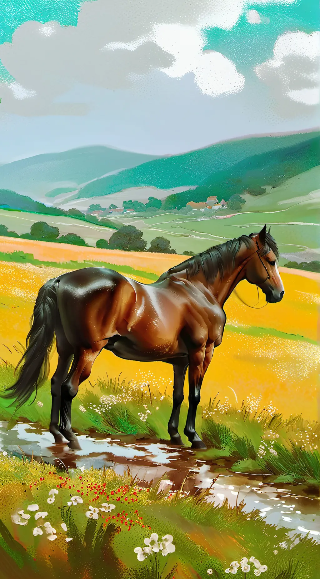 ai character: HORSE  background