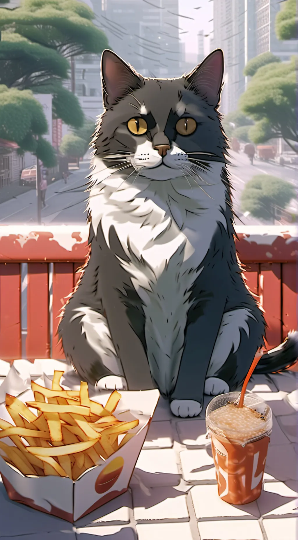 ai character: Homeless Cat background
