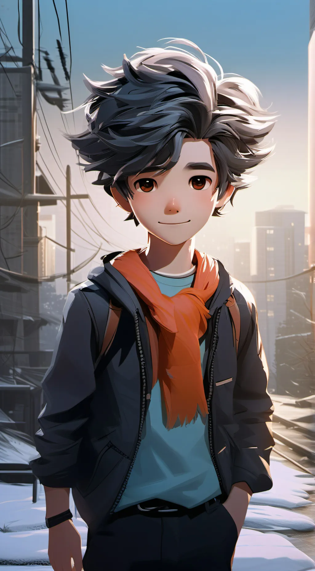 ai character: dark humour background