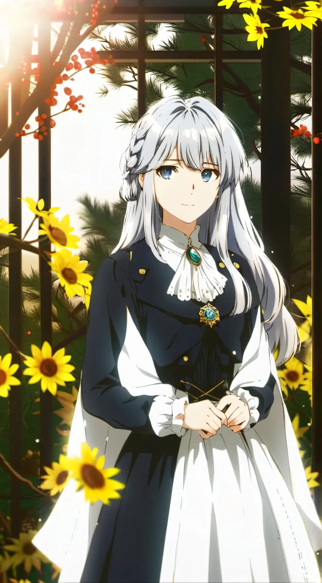 ai character: rose background