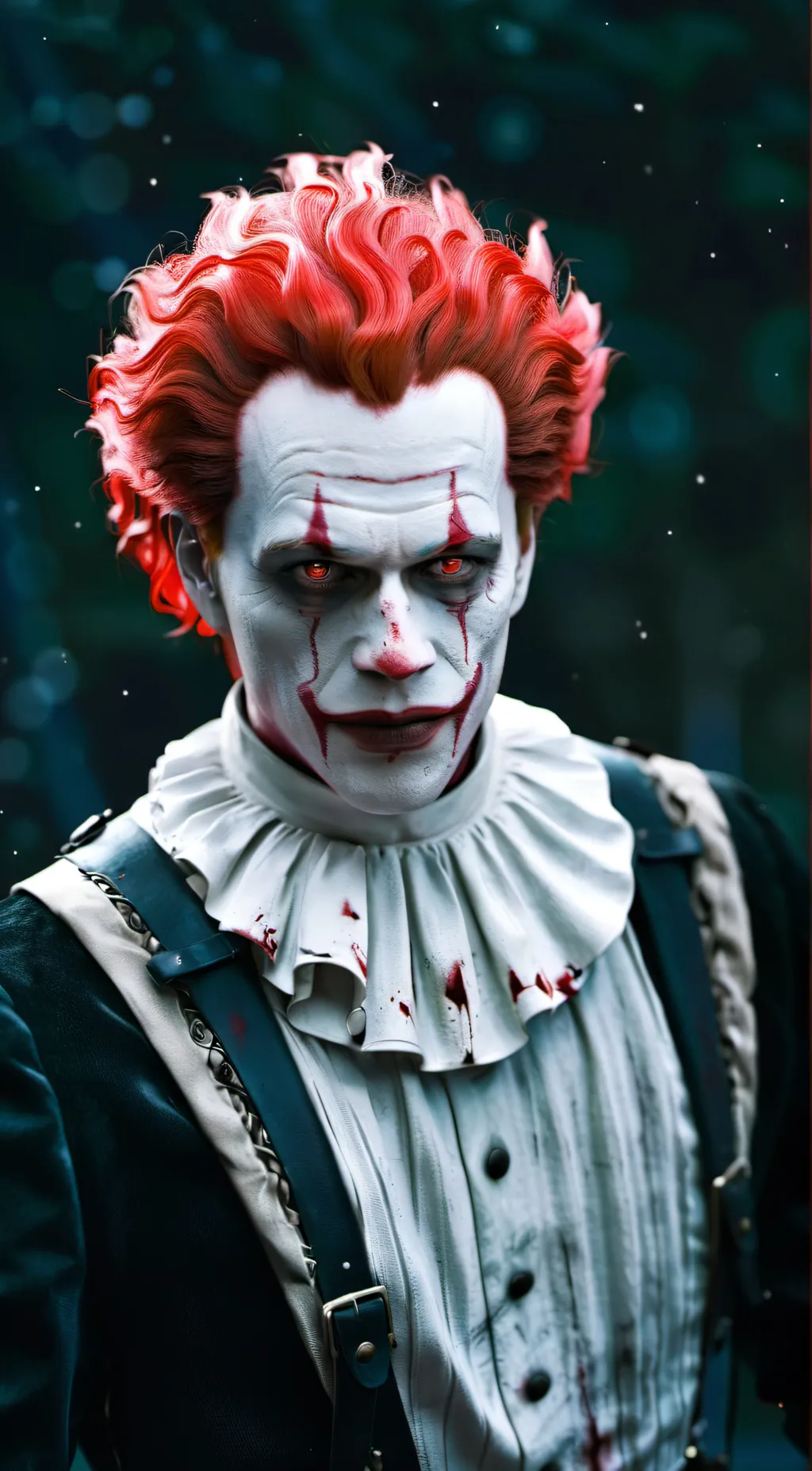 ai character: clown orange background