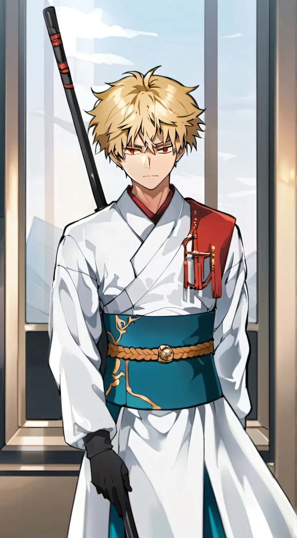 ai character: Bakugo Katsuki background