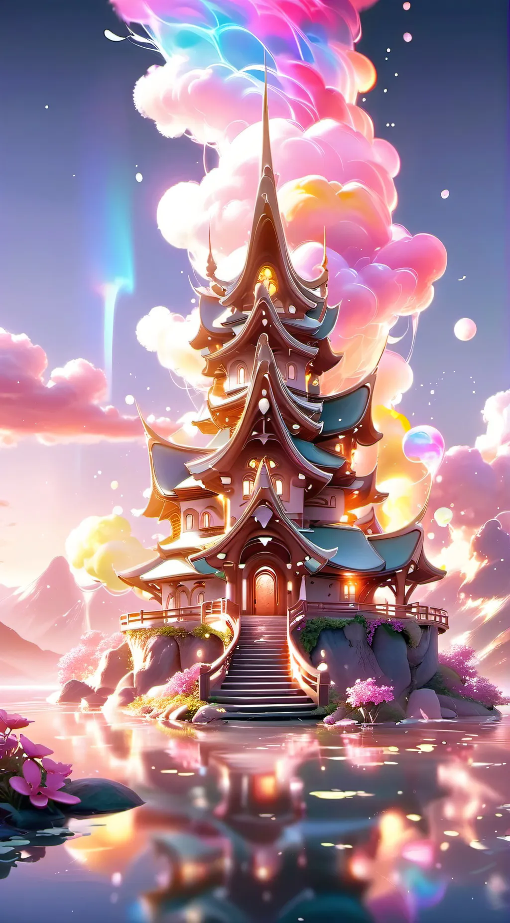 ai character: Smiling critters  background