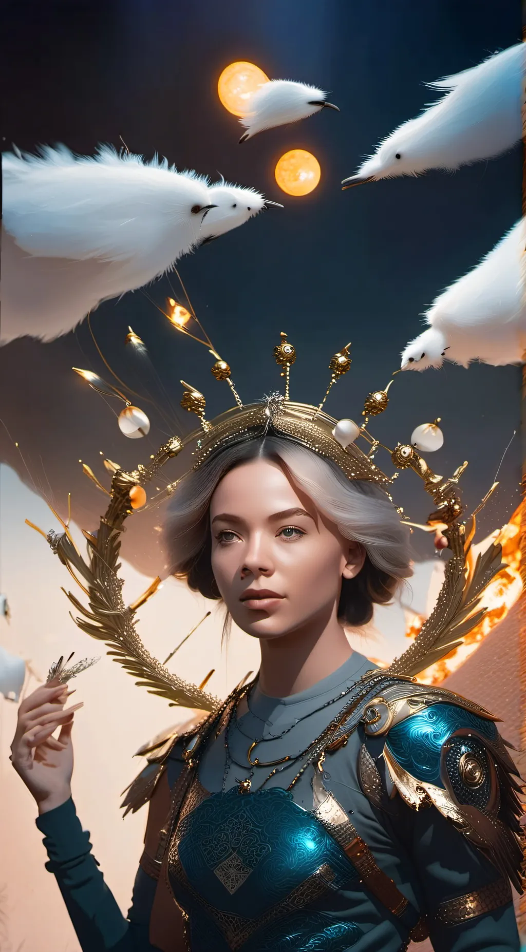 ai character: crystal  background