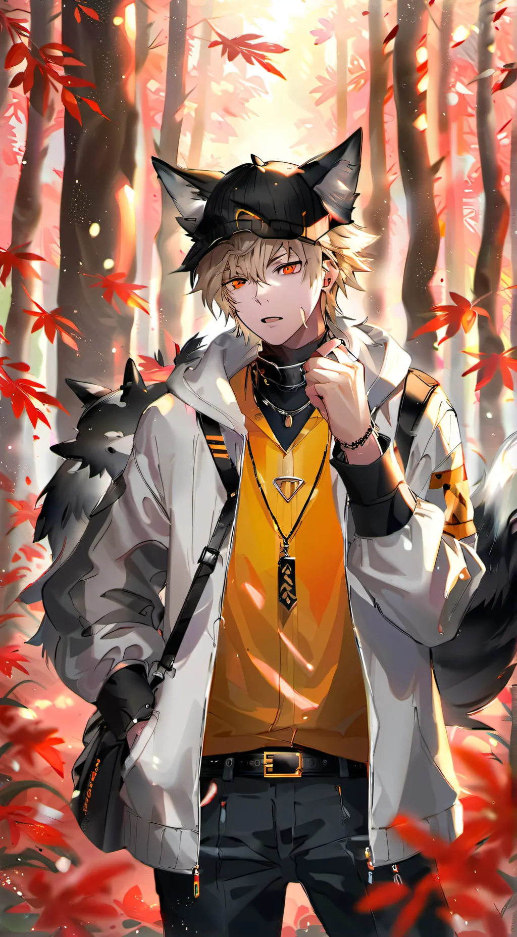 ai character: Katsuki Bakugo  background