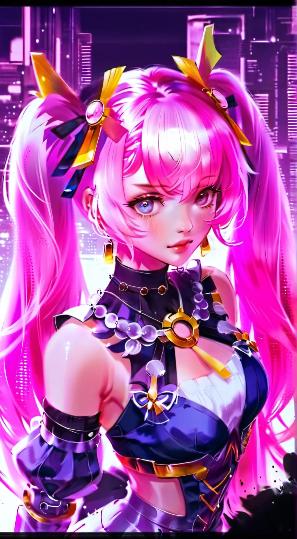ai character: Cyberpunk Layla  background