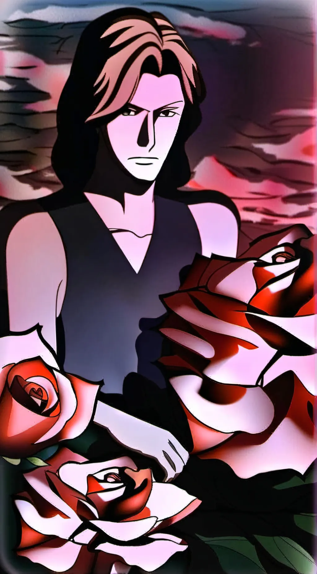 ai character: Adrian alucard  background